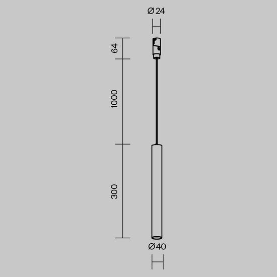 Трековый подвесной светильник Technical TR210-1-5W3K-M-BBS