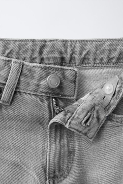 ZARA ДЖИНСЫ WIDE LEG, СЕРЫЙ