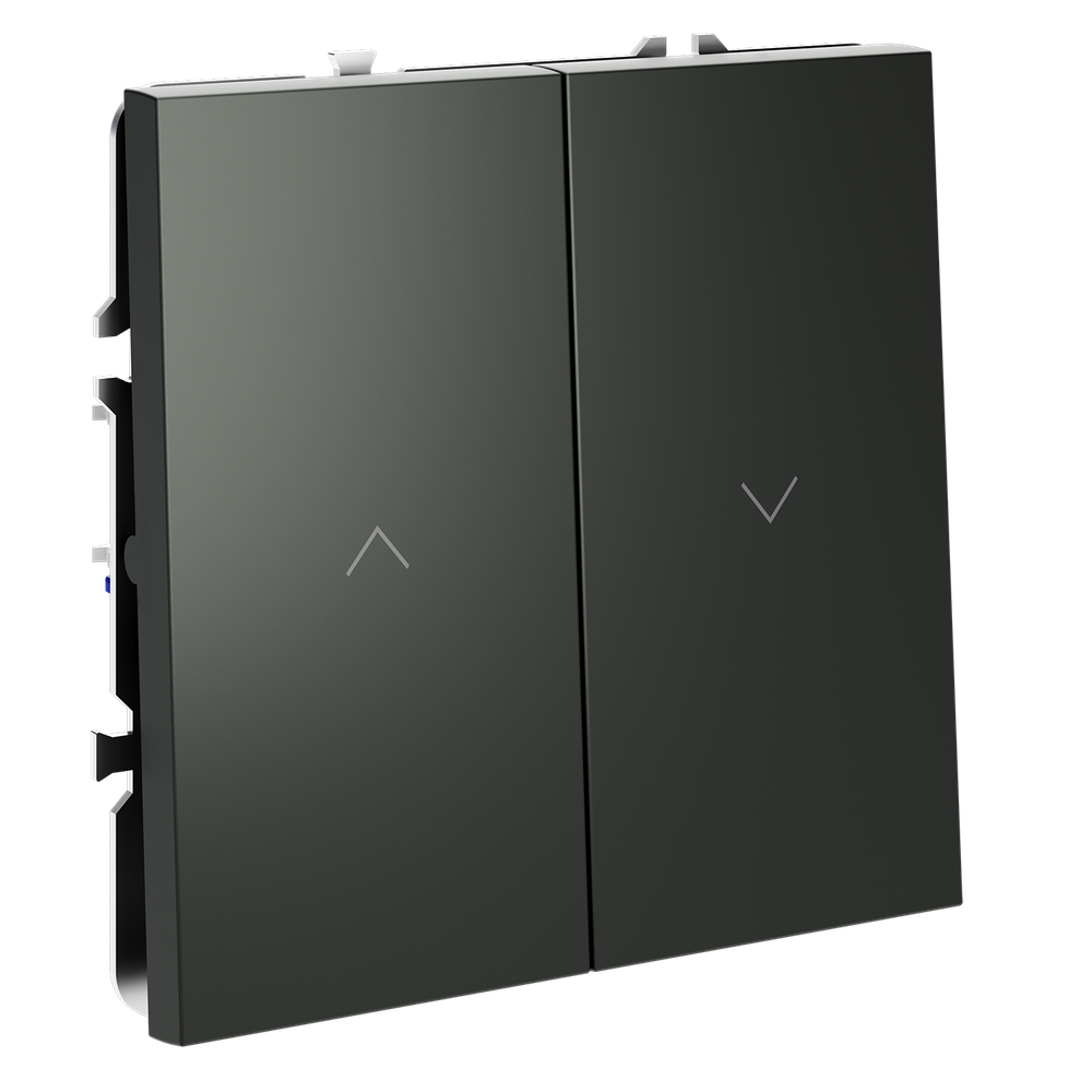 Выключатель встраиваемый для жалюзи 10А, (титан) Voltum S70 VLS020706