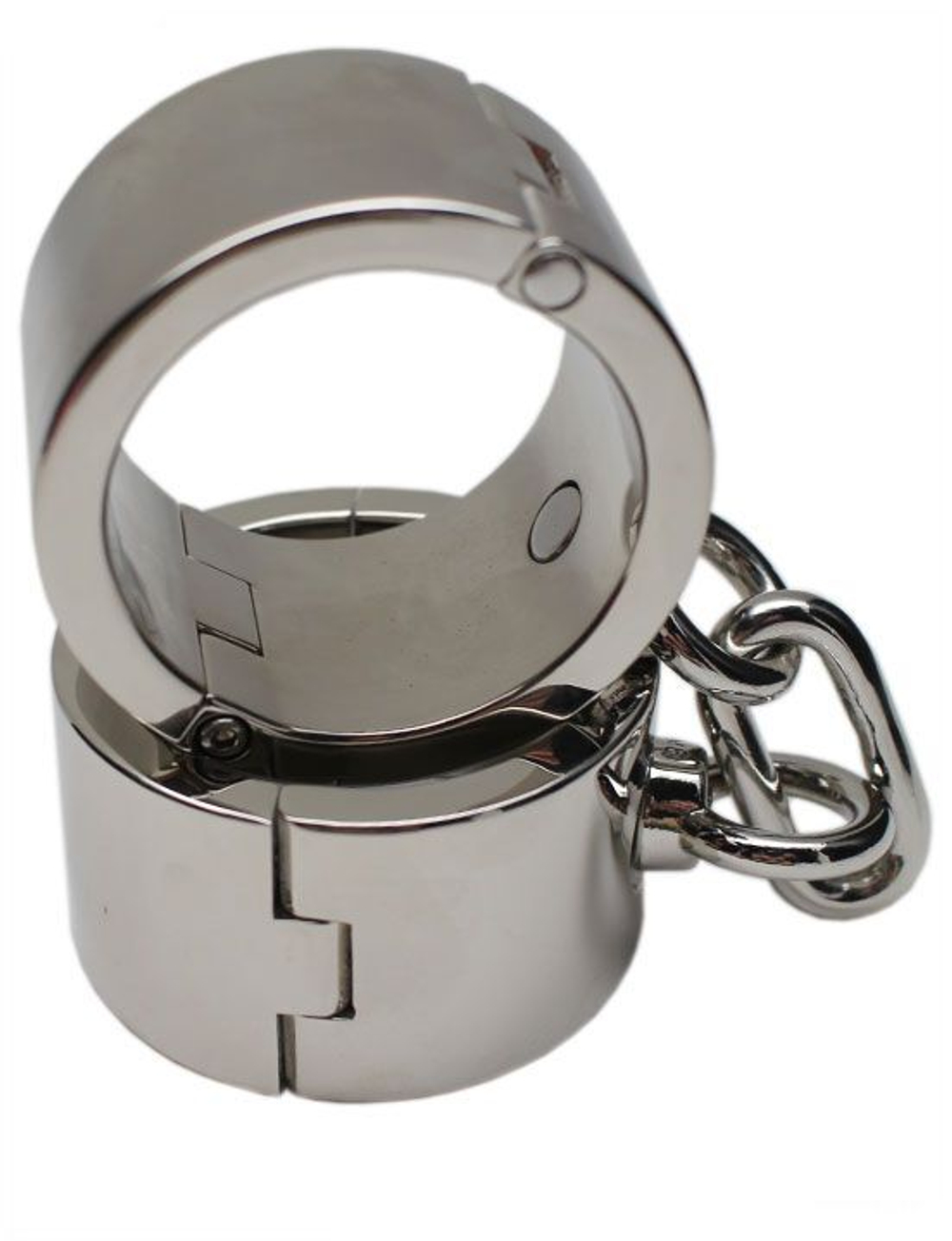 Серебристые металлические гладкие наручники (Цвет: серебристый)