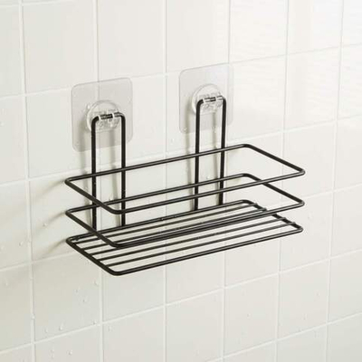 Полка подвесная 19,5*9,7*6см "Black" на самоклеящейся основе