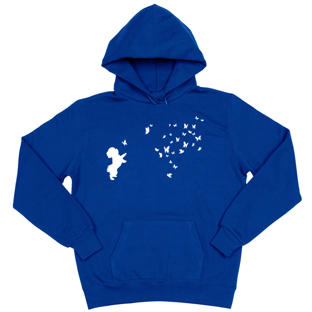 Толстовка "Бишон Фризе и бабочки"