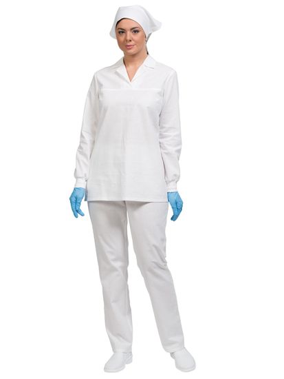 Костюм женский "Бейкер" дл. рукав (белый)