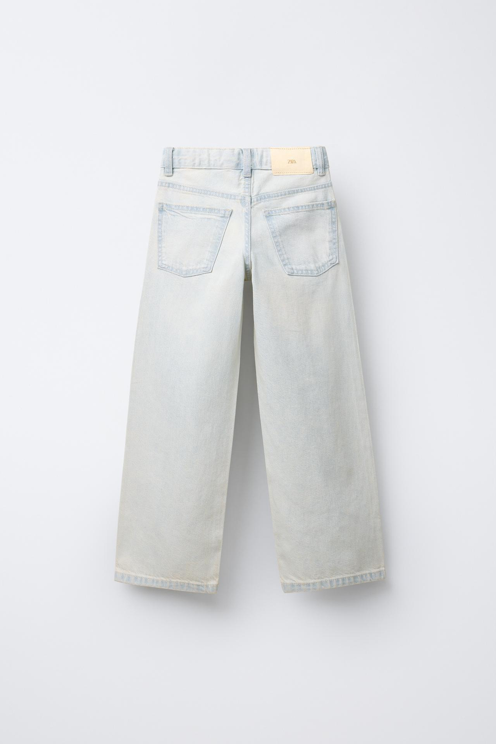 ZARA ДЖИНСЫ WIDE LEG СО СТРАЗАМИ, СИНИЙ