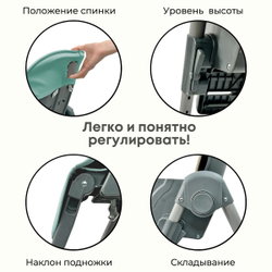 Стульчик-шезлонг для кормления Amelia