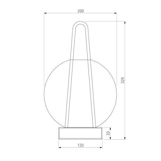 80507/1/ настольный светильник/ черный