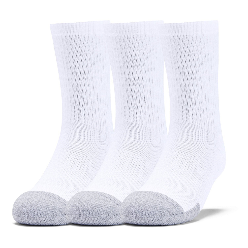 Теннисные носки Under Armour Youth HeatGear Crew Socks 3-Pack - white/steel