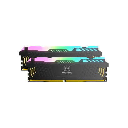 Комплект памяти Mastero DDR5 DIMM 32Гб (2х16Гб), 6000МГц, CL38, ARGB, Retail, 1.3В, XMP, с радиатором (MSHR6000C38-32G5-K2)