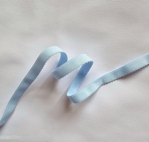 Ажурная плотная голубая резинка 10 мм