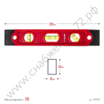 ЗУБР ТОРПЕДО, 230 мм, пластиковый корпус, компактный магнитный уровень (3459)