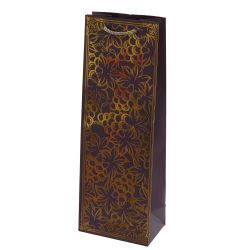 GAEM Пакет подарочный для бутылок (бумага 210г/м2, блок 12шт), L13 W8,5 H36 см, 4в.