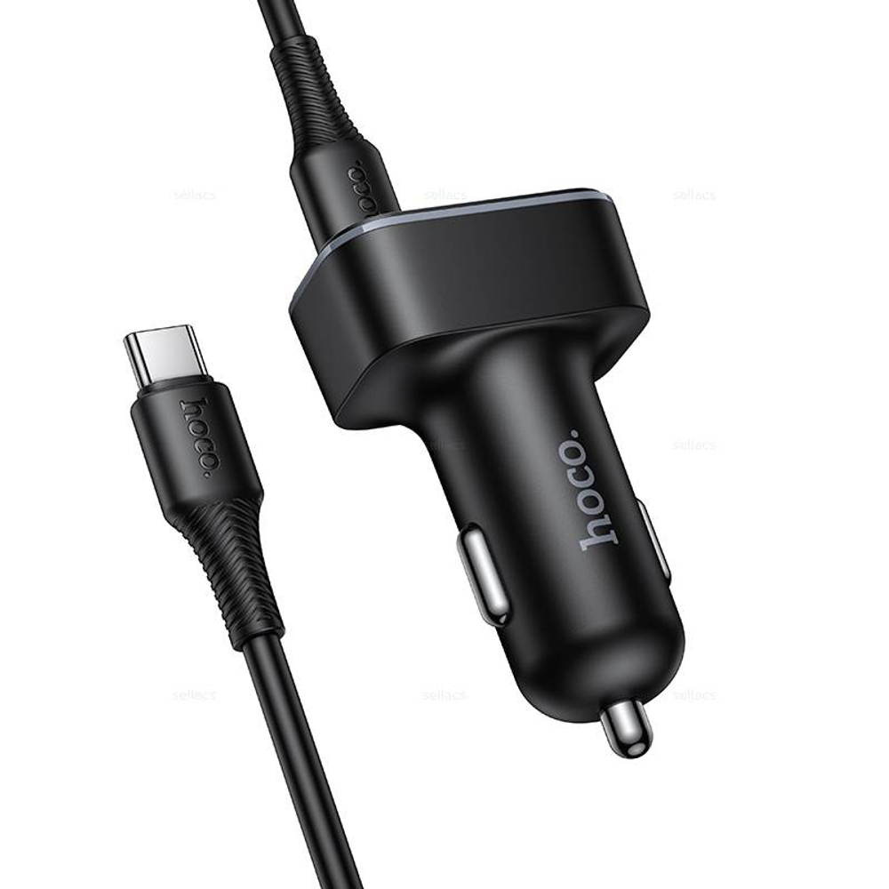 Автомобильное зарядное устройство для Type-C Hoco Z63B PD30W+QC3.0 (black)