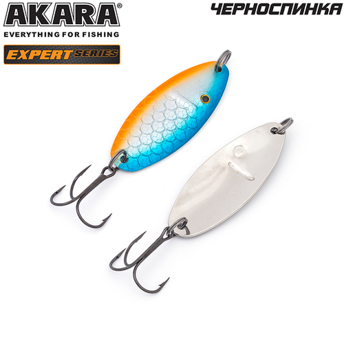Блесна колебалка Akara Expert Черноспинка 65 мм 18 гр. 1/SIL