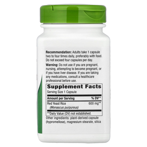 Nature's Way, Красный дрожжевой рис, 600 мг, 120 веганских капсул