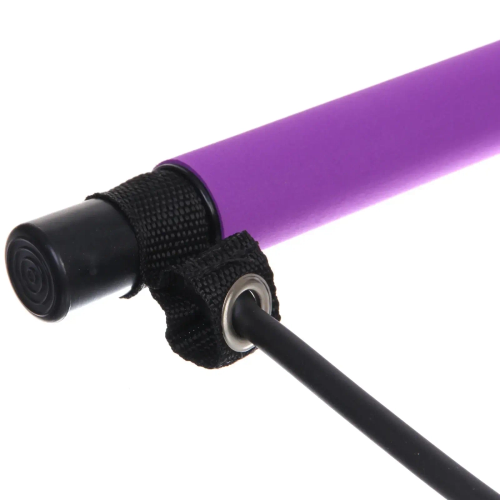 Гимнастическая палка с эспандерами «Пилатес», фиолетовый