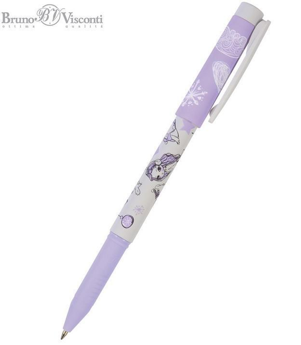 Ручка шариковая 0.7мм, синяя "FreshWrite. Девочка и Олененок" (Bruno Visconti)