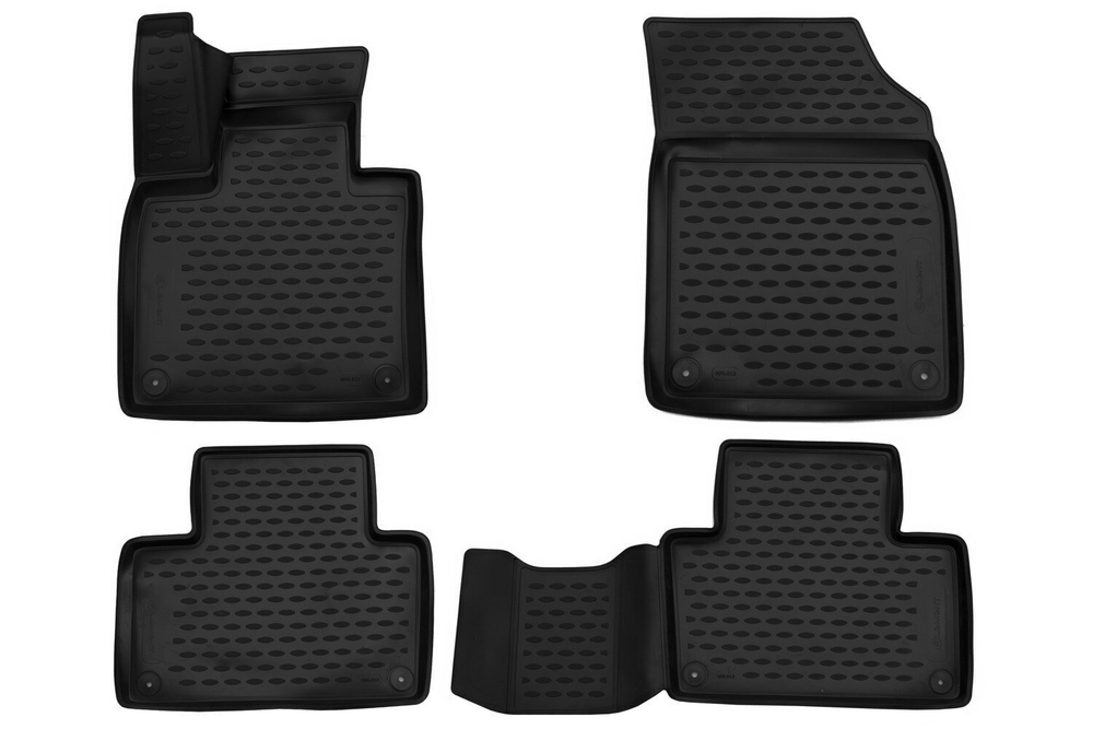 Коврики Standard, 3D в салон VOLVO XC90, 2015- , 4 шт. (полиуретан, чёрные) Element.CARVOL00003