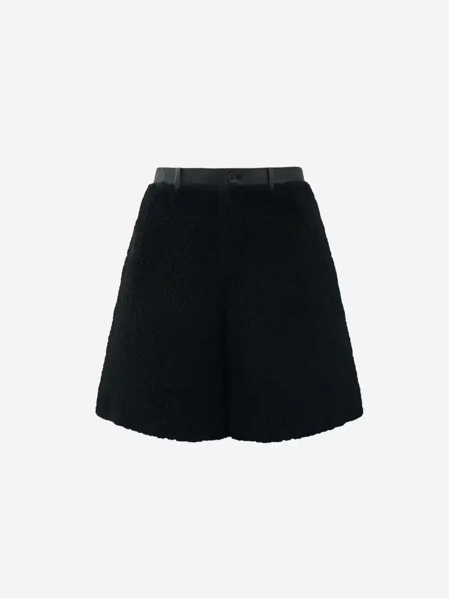 Бермуды из овчины черные