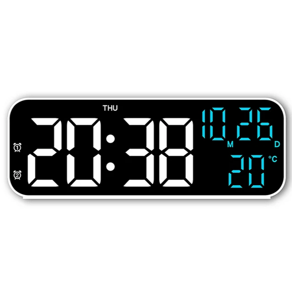 Часы настольные LED MIRROR YX-2802 Blue&White