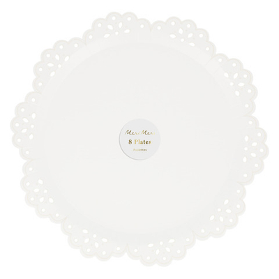 Тарелки подстановочные "Белое кружево" 8 шт. (33,7 см)