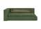 Диван-кровать Cube c нишей L (зелено-голубой FiberGuard)