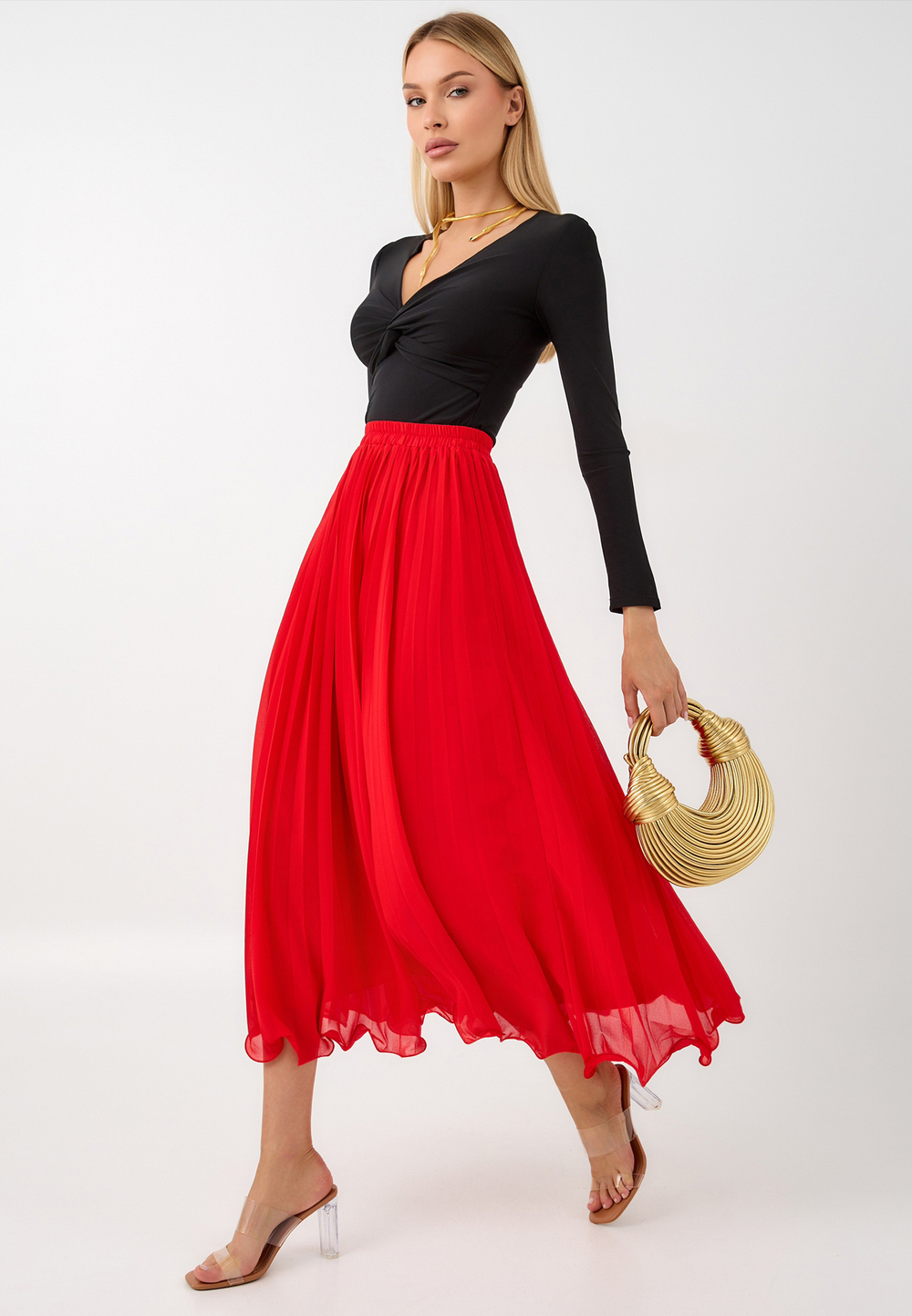 Юбка плиссе макси 90