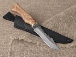 Нож "Щукарь", сталь Bohler N690, рукоять стабилизированная береза