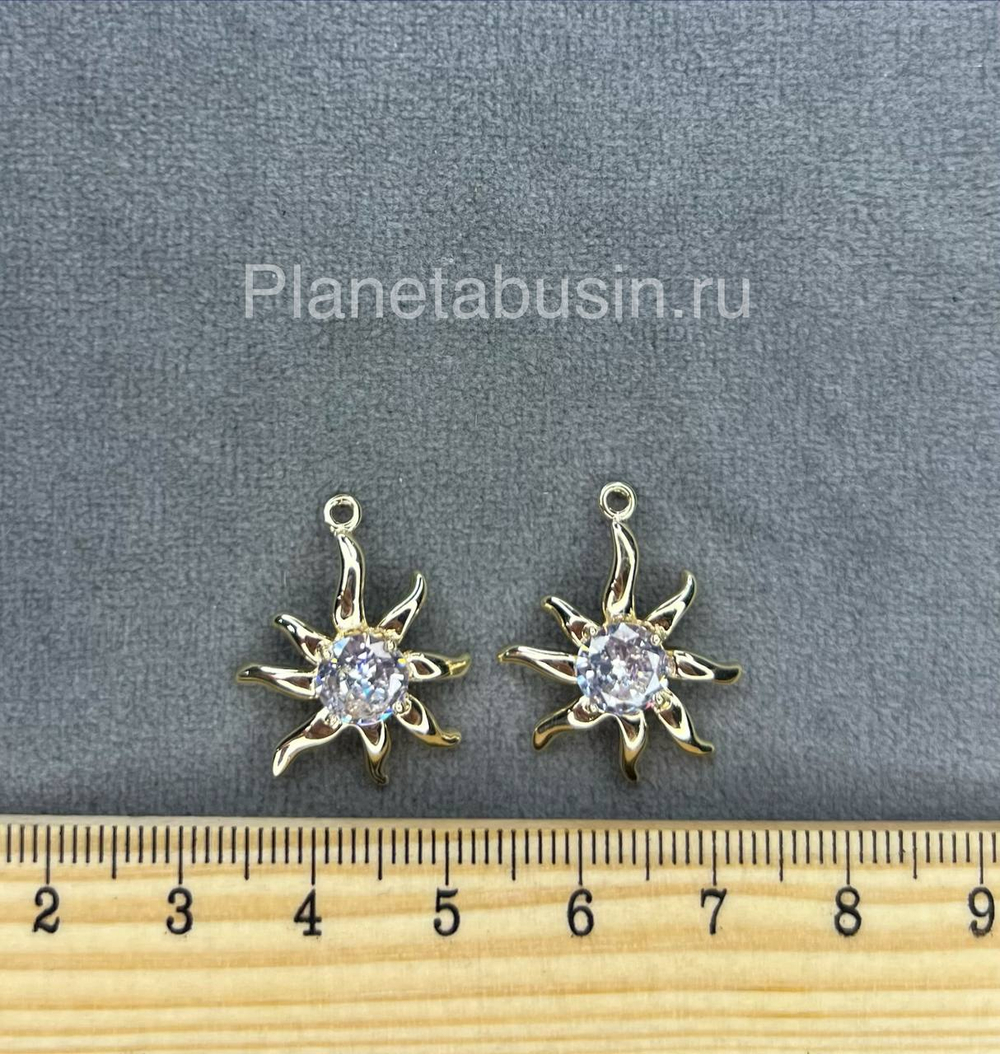 Подвеска люкс (Корея) с крупным цирконом 0870