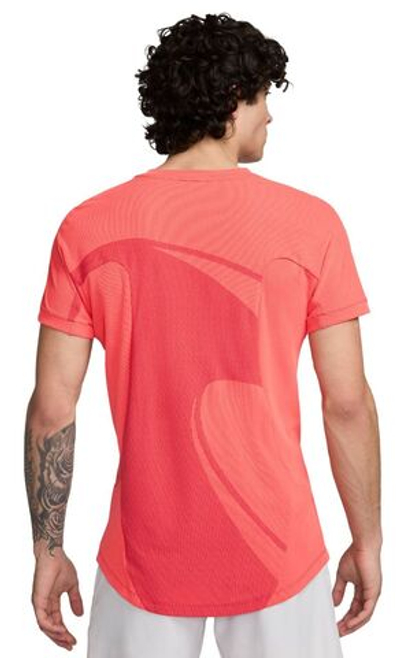 Мужская теннисная футболка Nike Dri-Fit Rafa Tennis Top - fire red/white
