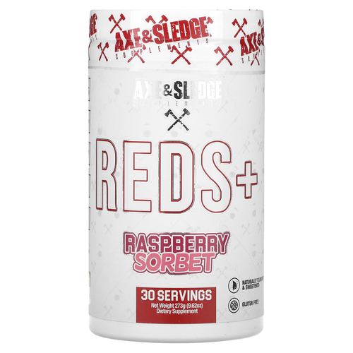 Axe & Sledge Supplements, Reds+, малиновый сорбет, 273 г (9,62 унции)