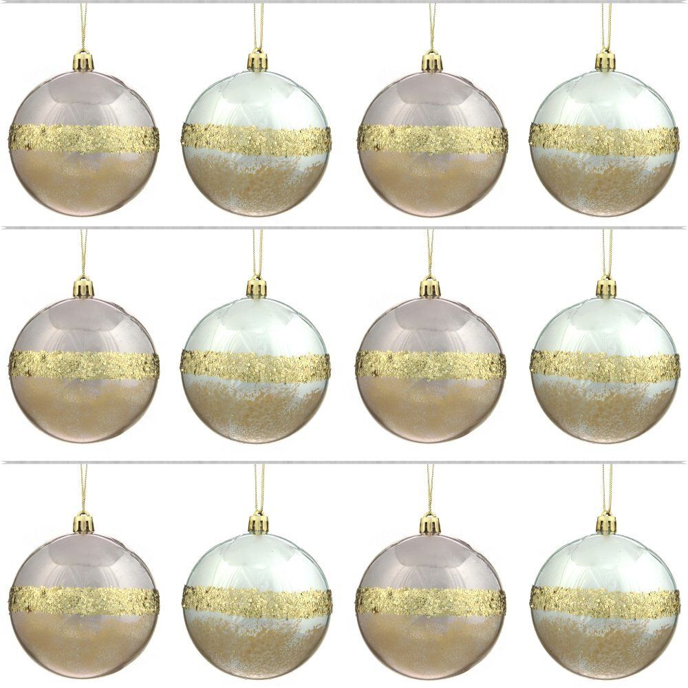 GAEM Набор из 12шт Украшение новогоднее Шар "Золотое кольцо Сатурна", D8 см L35 W26 H9 см D8 см
