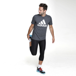 Мужское теннисное поло adidas Big Logo Single Jersey T-Shirt Men - Grey