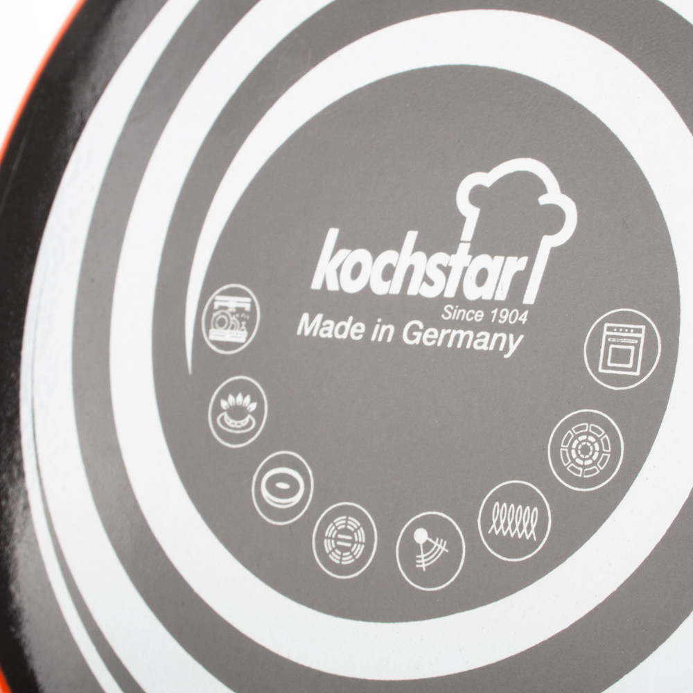 Кастрюля 4.8л Kochstar Neo оранжевая Германия дно