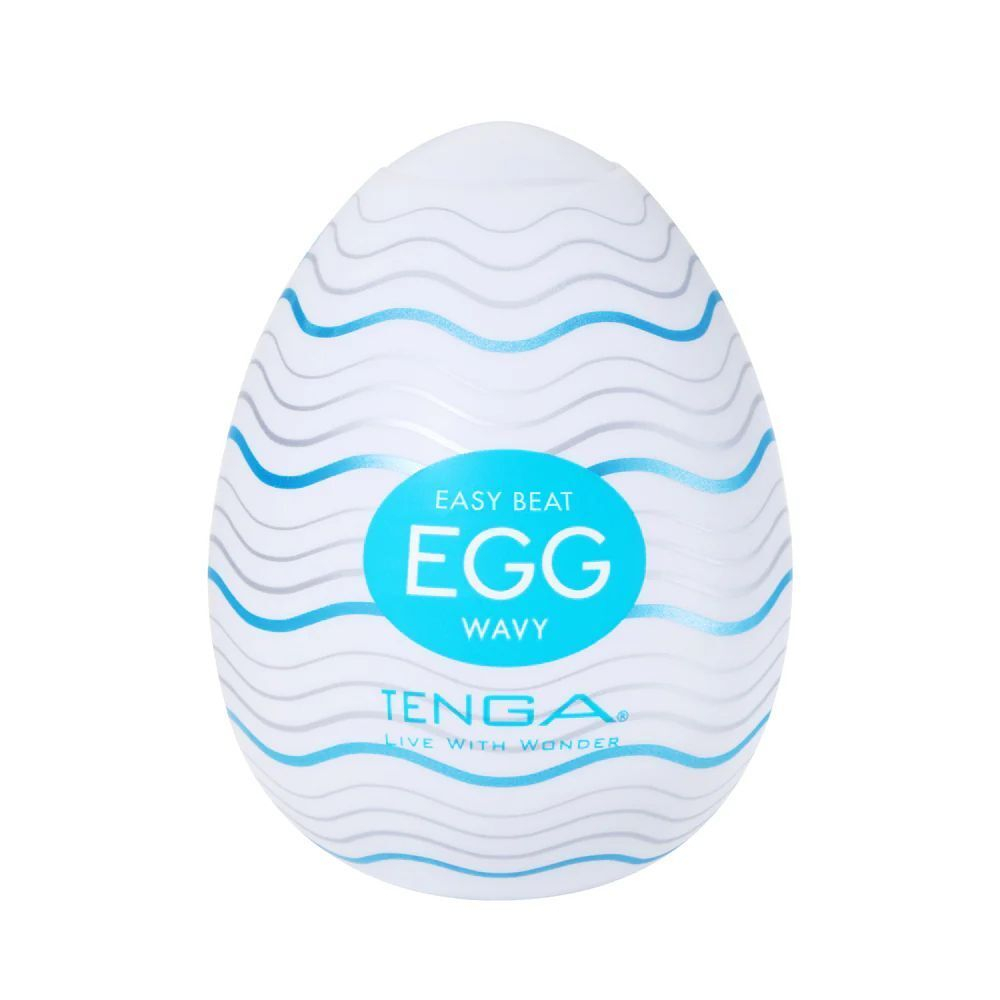 Мастурбатор-яйцо Tenga Egg Wavy (Цвет: голубой)
