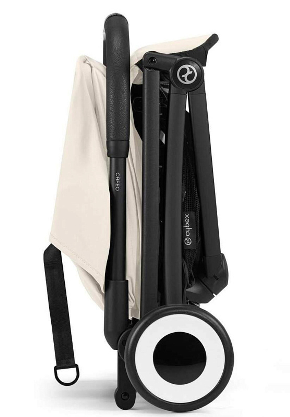 Прогулочная коляска Cybex Orfeo BLK Canvas White с дождевиком и бампером