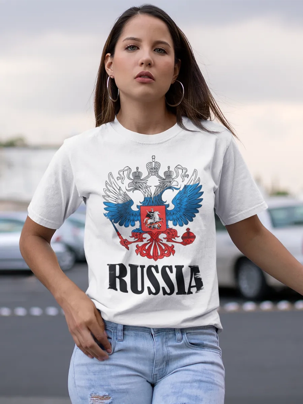 Футболка принт Россия