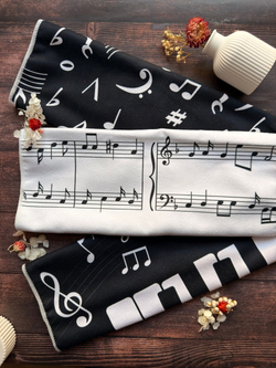 Набор кухонных полотенец "Музыкальные ноты"