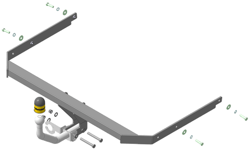 Фаркоп Motodor Ford Focus 3 Sedan 2011 - 2018 (оцинк. Шар) арт.90705-A