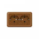 UNIVersal Олимп Бук Розетка 2-местная с заземляющими контактами 7946758