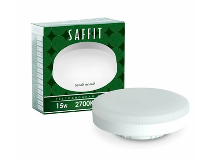 Лампа cветодиодная GX53 15Вт SAFFIT 2700K тёплый свет SBGX5315