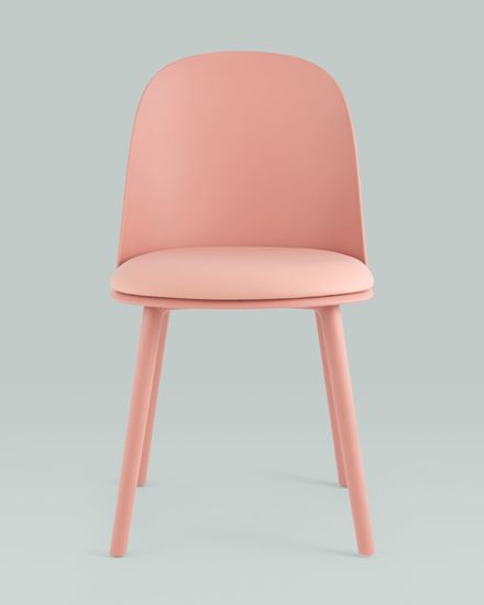 Стул Fog с подушкой пластик пыльно-розовый