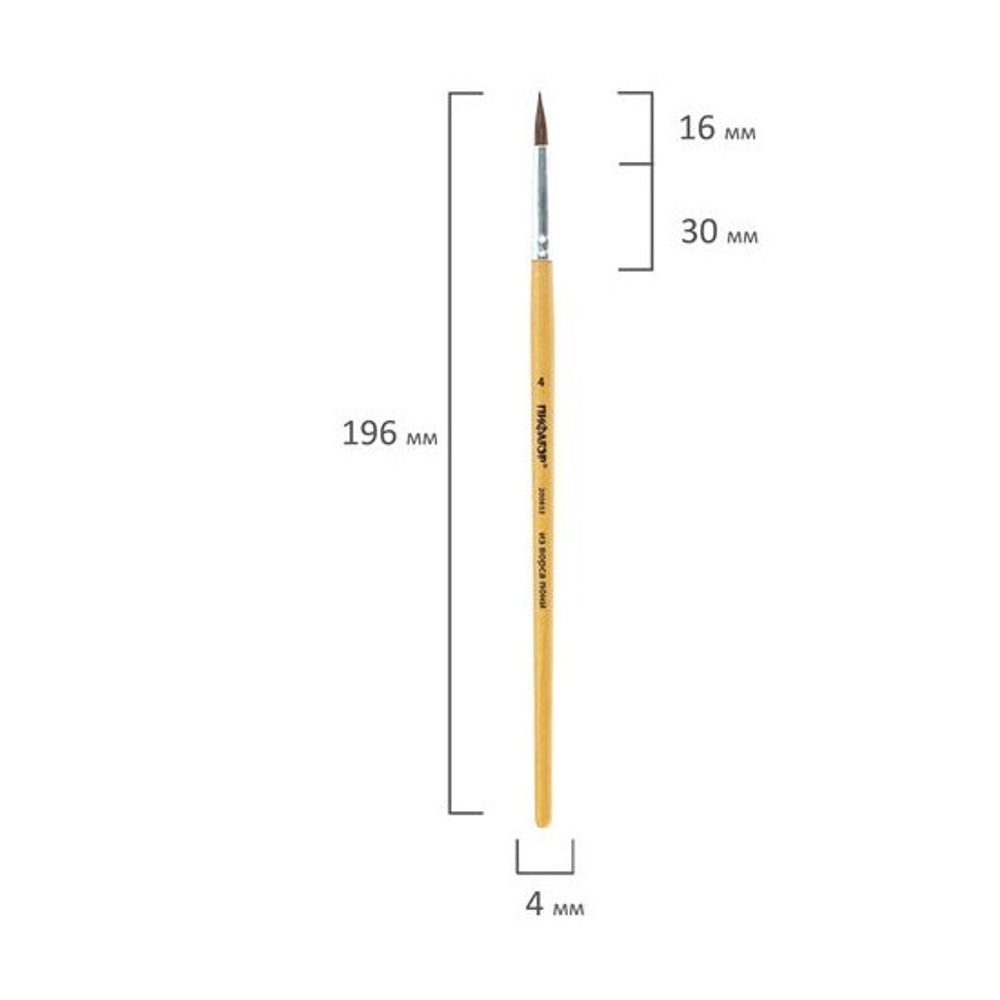 Кисть пони № 4 круглая, Пифагор