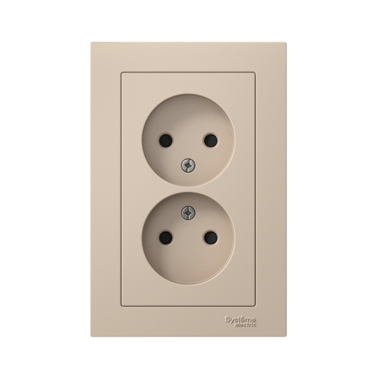 Розетка AtlasDesign 16А без заземл. в сборе песочн. SE ATN001240