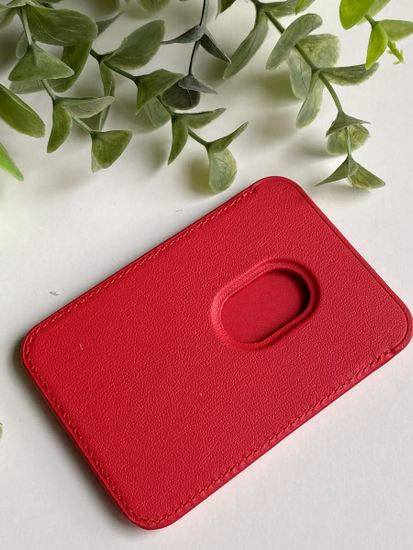 Кожаный чехол - бумажник K-DOO LEATHER WALLET MagSafe красный
