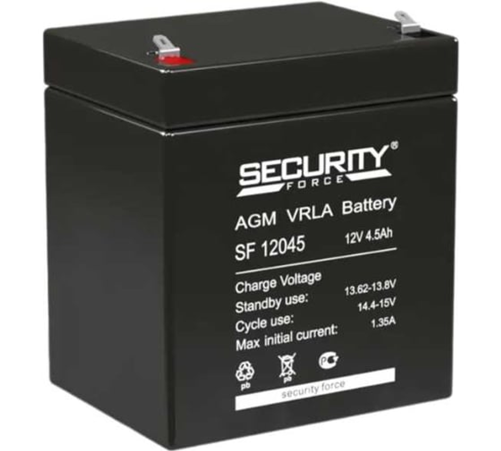 Аккумулятор ОПС 12В 4.5А.ч SF 12045 Security Force 4614030010004