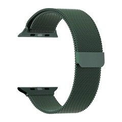 Металлический ремешок Миланская петля Milanese loop 38 мм / 40 мм / 41 мм для Apple Watch (Изумрудный)