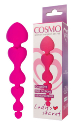 Небольшой анальный стимулятор COSMO, (14,5 см, фуксия) (Цвет: фуксия)
