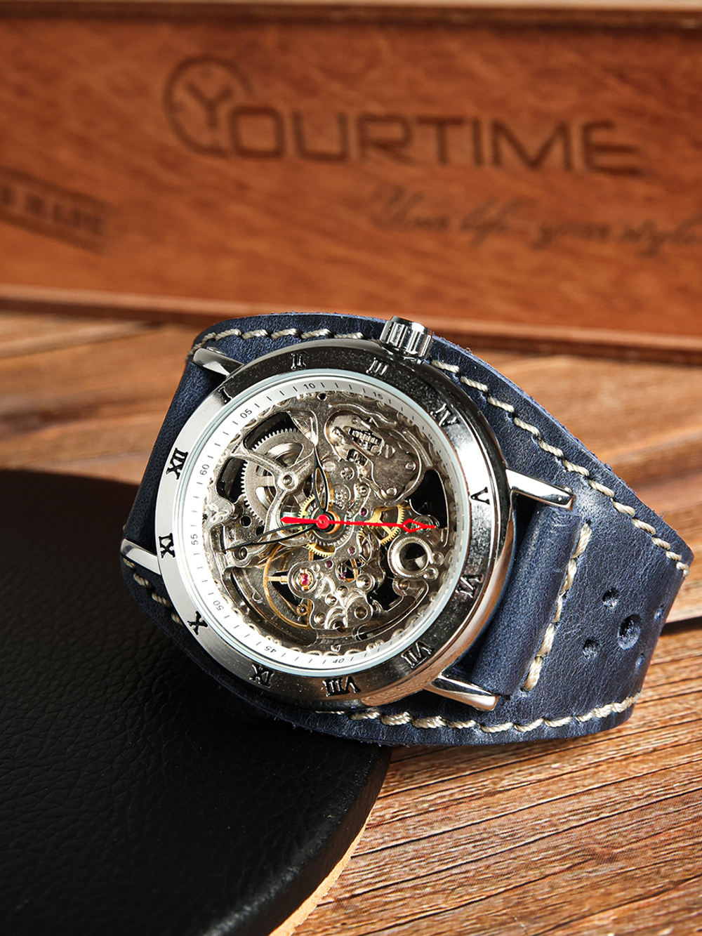 Часы скелетоны мужские механические Depth YOURTIME