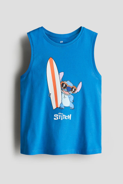 H&M Футболка без рукавов с принтом, синий