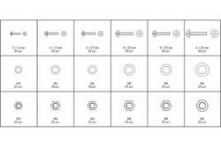 Набор машинных гаек и болтов Сервис Ключ 420 предметов 73420